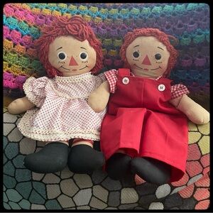 🆕 {Vintage} Raggedy Ann and Andy Doll Set